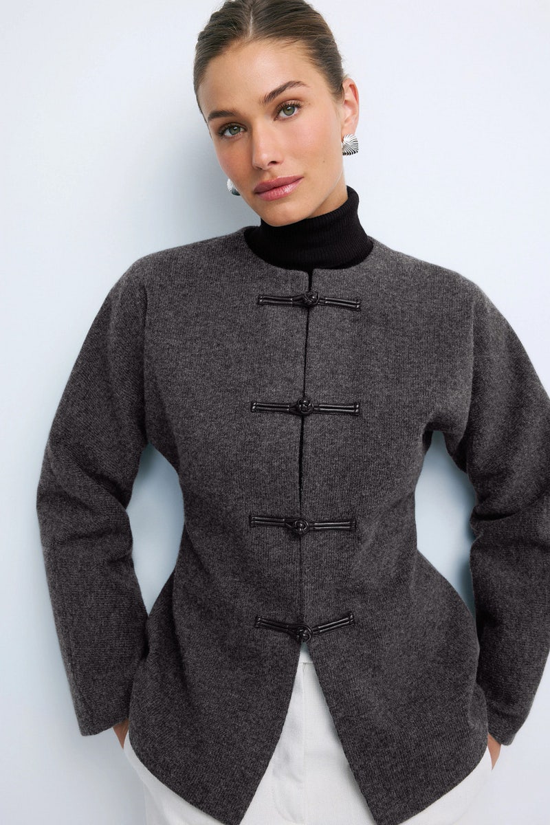 Mandarin Waisted Cardigan by Róhe