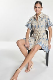 Lima Floral Embroidered Mini Dress by Shoshanna