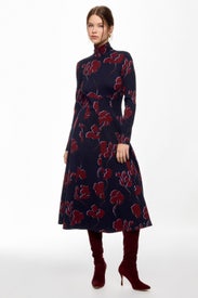 Dark Floral Thea Dress by Tanya Taylor