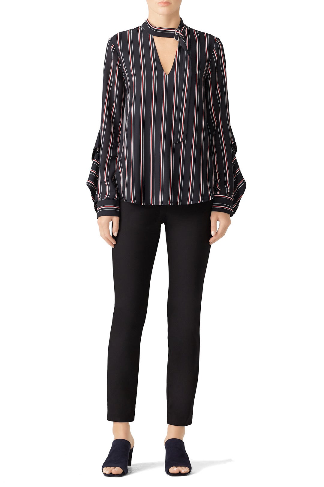 Kipling Woven Striped Blouse by Adelyn Rae 0