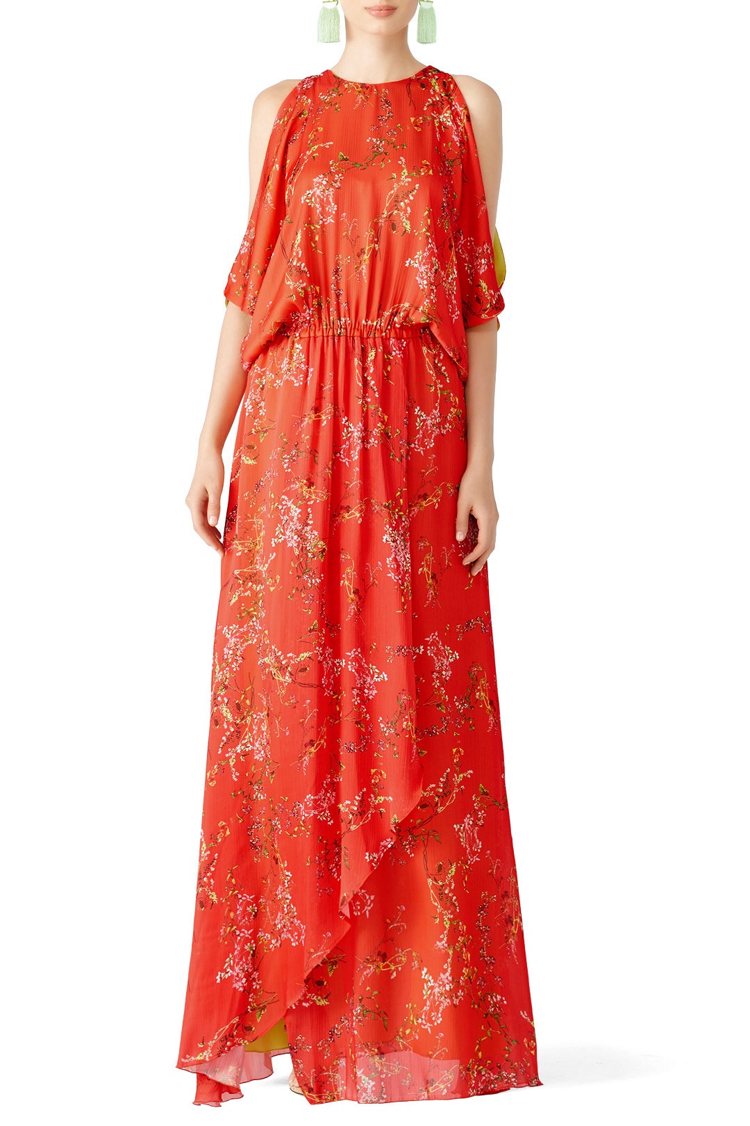 Angia Red Floral Maxi Dress by Alexis 0