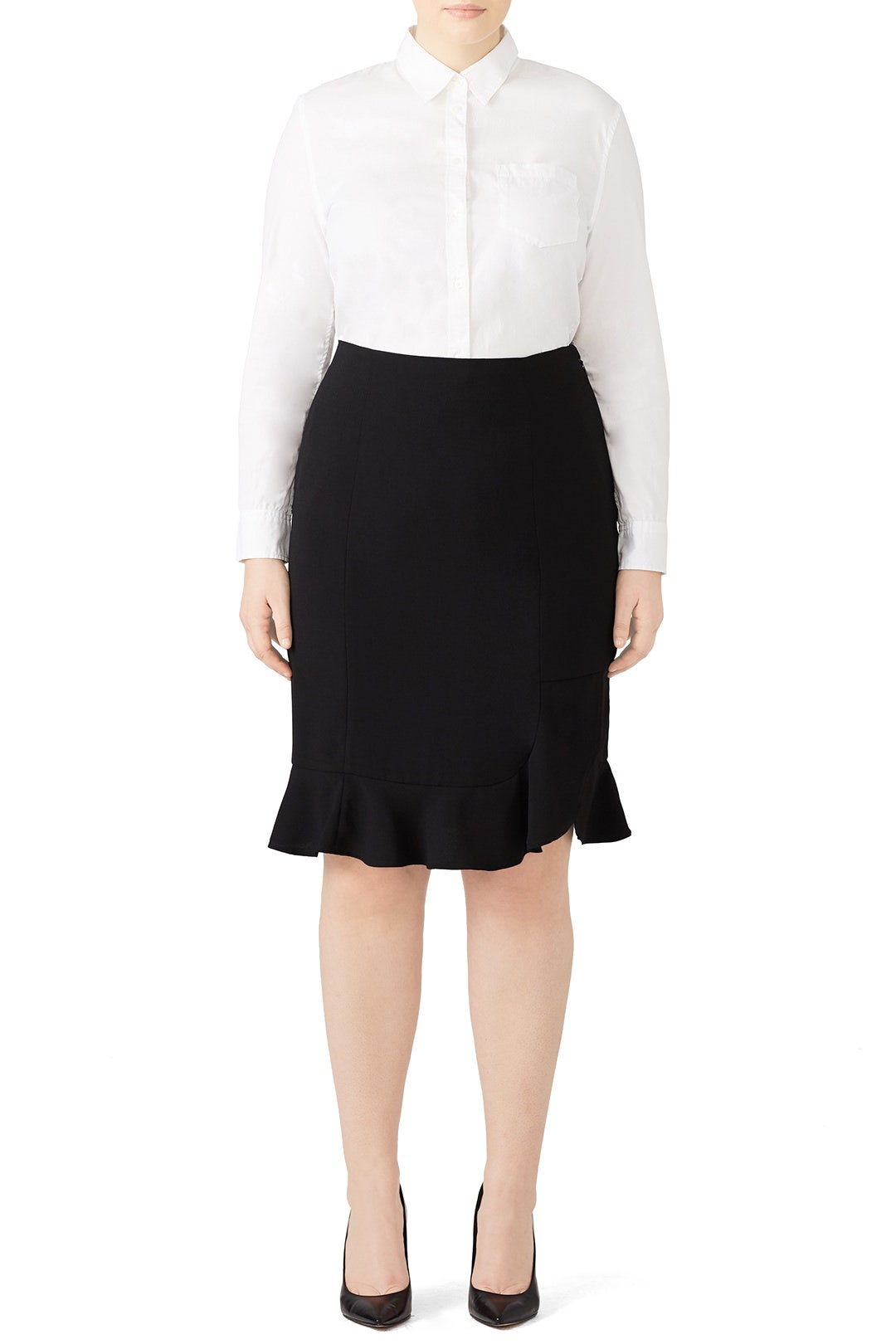 Pencil Flute Skirt by City Chic 0