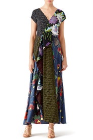 Ferma Combo Draped Dress by Diane von Furstenberg