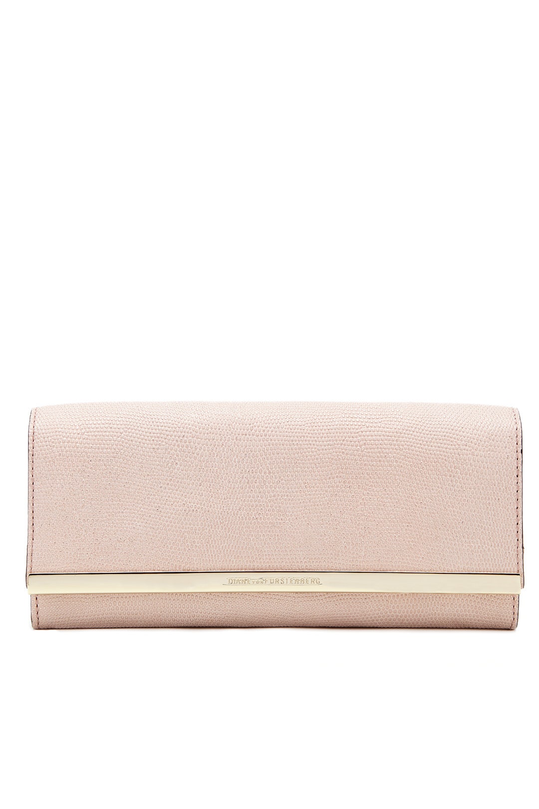 Pink Dust Soirée Shimmer Clutch by Diane von Furstenberg Handbags