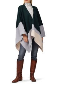 Kulture Wrap Blockknit Poncho by Elk