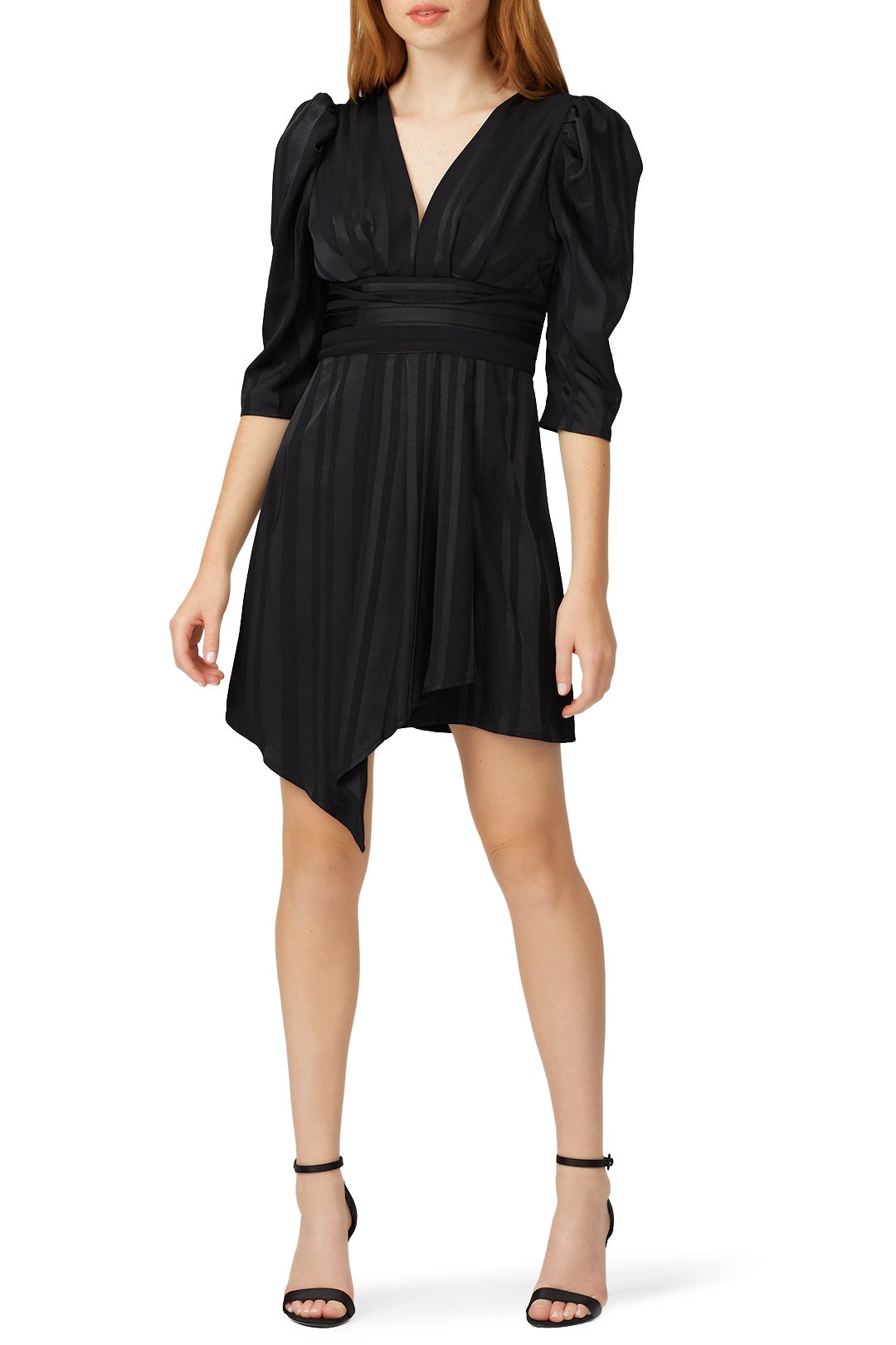 Pleated V-Neck Dress by J.O.A. 0