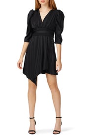 Pleated V-Neck Dress by J.O.A.