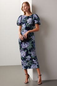 Puff Sleeve Cocktail Dress by Marchesa Notte