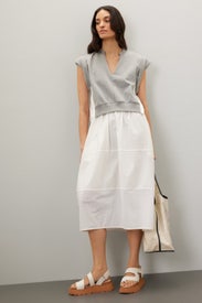 Combo Tiered Sweatshirt Midi Dress by 3.1 Phillip Lim