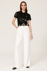 Black Sequin Polo by Polo Ralph Lauren