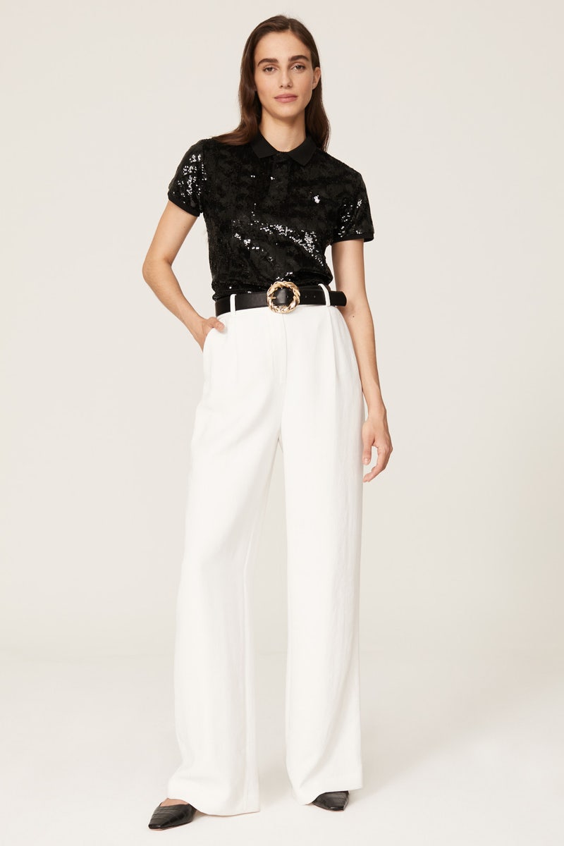 Black Sequin Polo by Polo Ralph Lauren - Photo 0