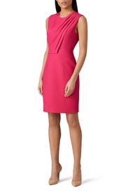 Pink Drape Front Sheath by Toccin