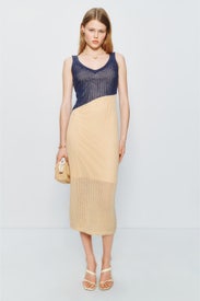 Crochet Tank Midi Dress by Toccin