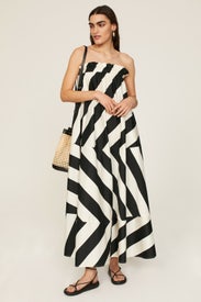 Striped Long Dress by Tory Burch