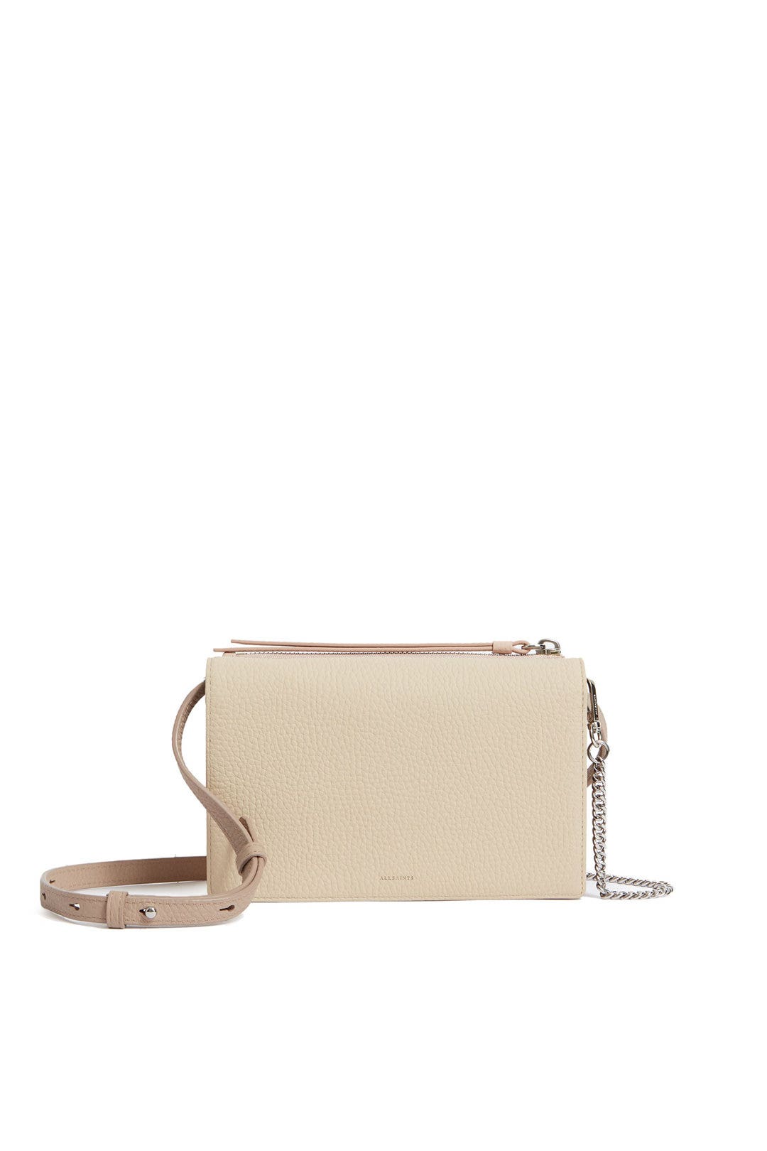 Beige Fetch Chain Wallet Bag by AllSaints 0