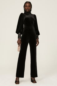 Black Velvet Jumpsuit by Badgley Mischka