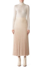 Gala Crème Pleated Skirt by CAARA