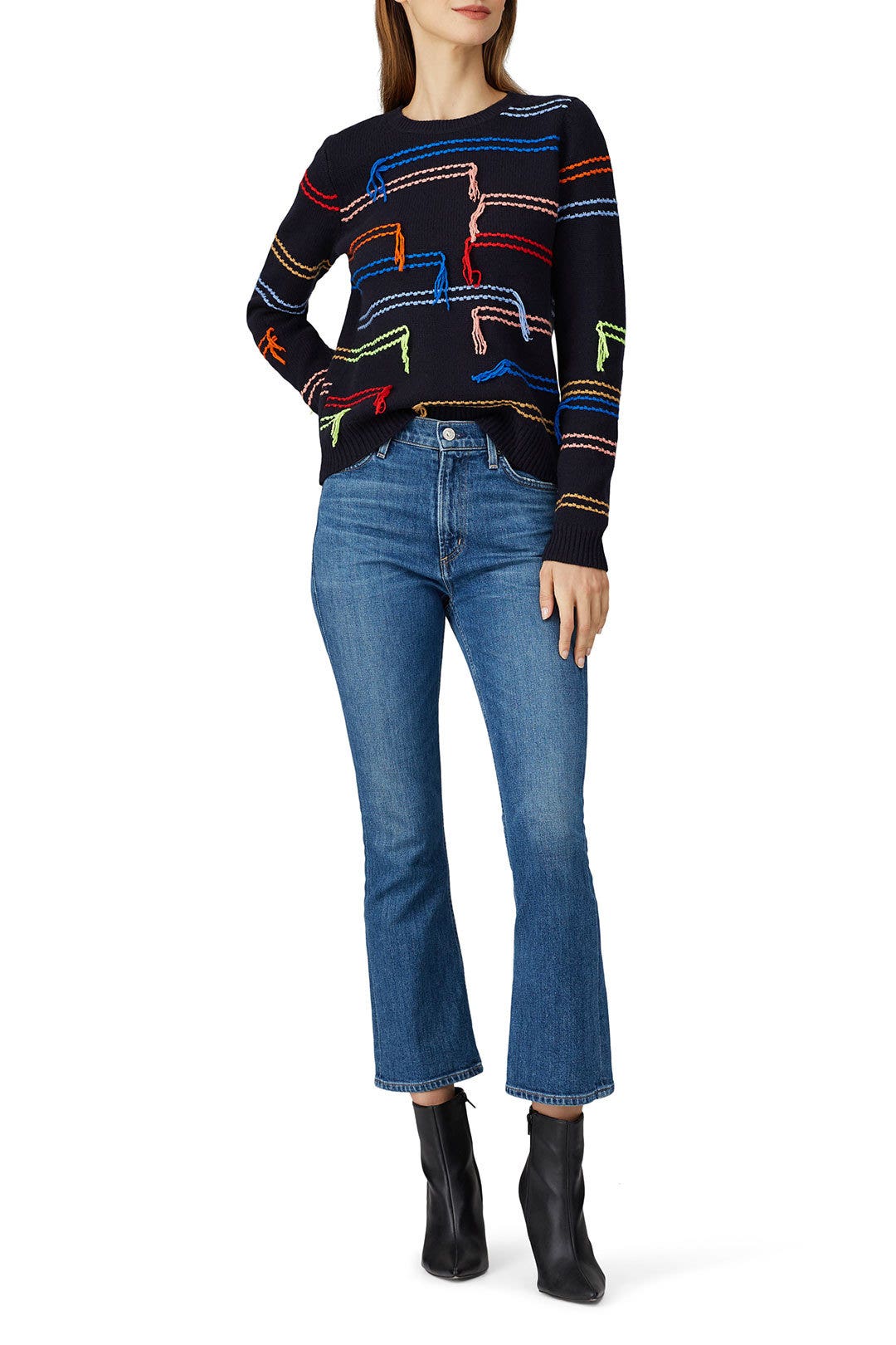Multi Horizontal Stripe Sweater by Chinti & Parker 0