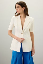 Short Sleeve Linen Blazer by Eudon Choi x RTR