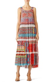 Paisley Patchwork Dress by Fuzzi