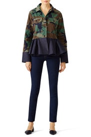 Peplum Camo Jacket by Harvey Faircloth