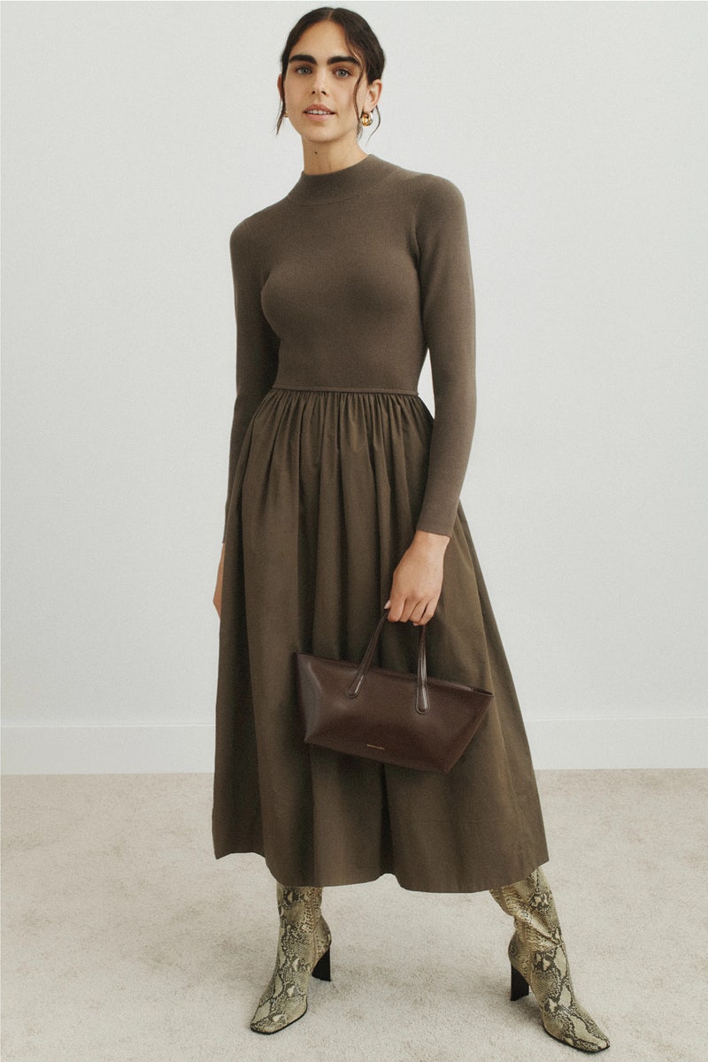 Green Multimedia Barrett Dress by Marie Oliver - Photo 0