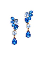 Asymmetrical Crystal Earring by Oscar de la Renta
