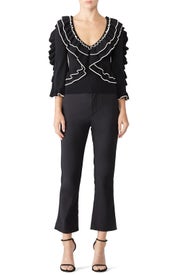 Shiva Ruffle Sweater by Ronny Kobo