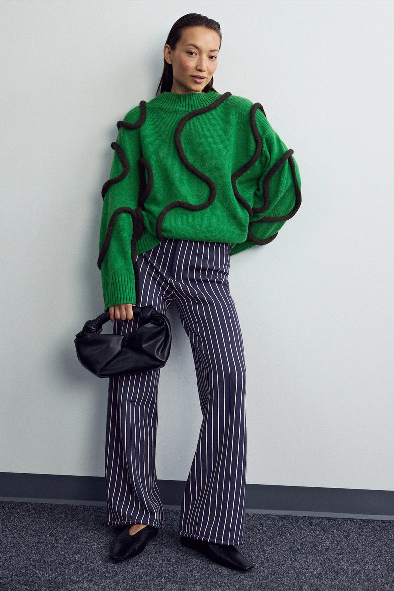 Jabber Pinstripe Knit Pants by SIMONMILLER - Photo 0