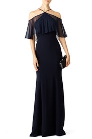Midnight Flight Flutter Gown by Theia