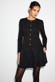 Ponte Dress With Ruffle Combo by Ted Baker London