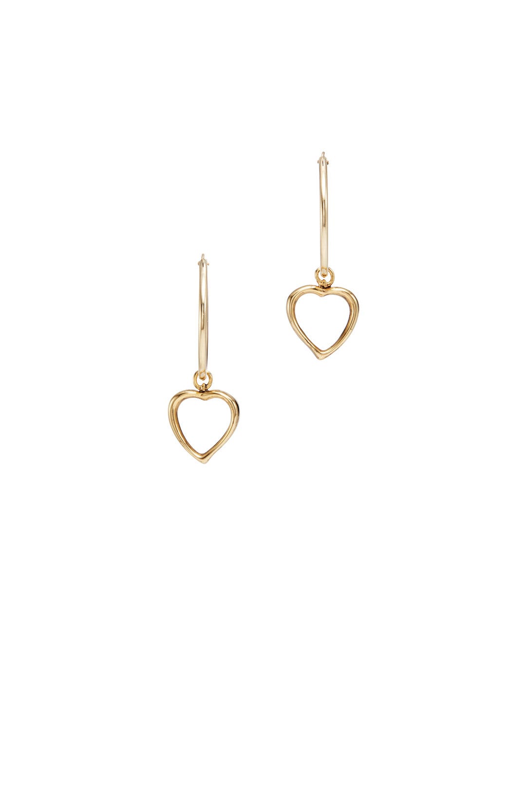 Gold Heart Hoops by Daughter 1