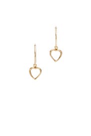 Gold Heart Hoops by Daughter