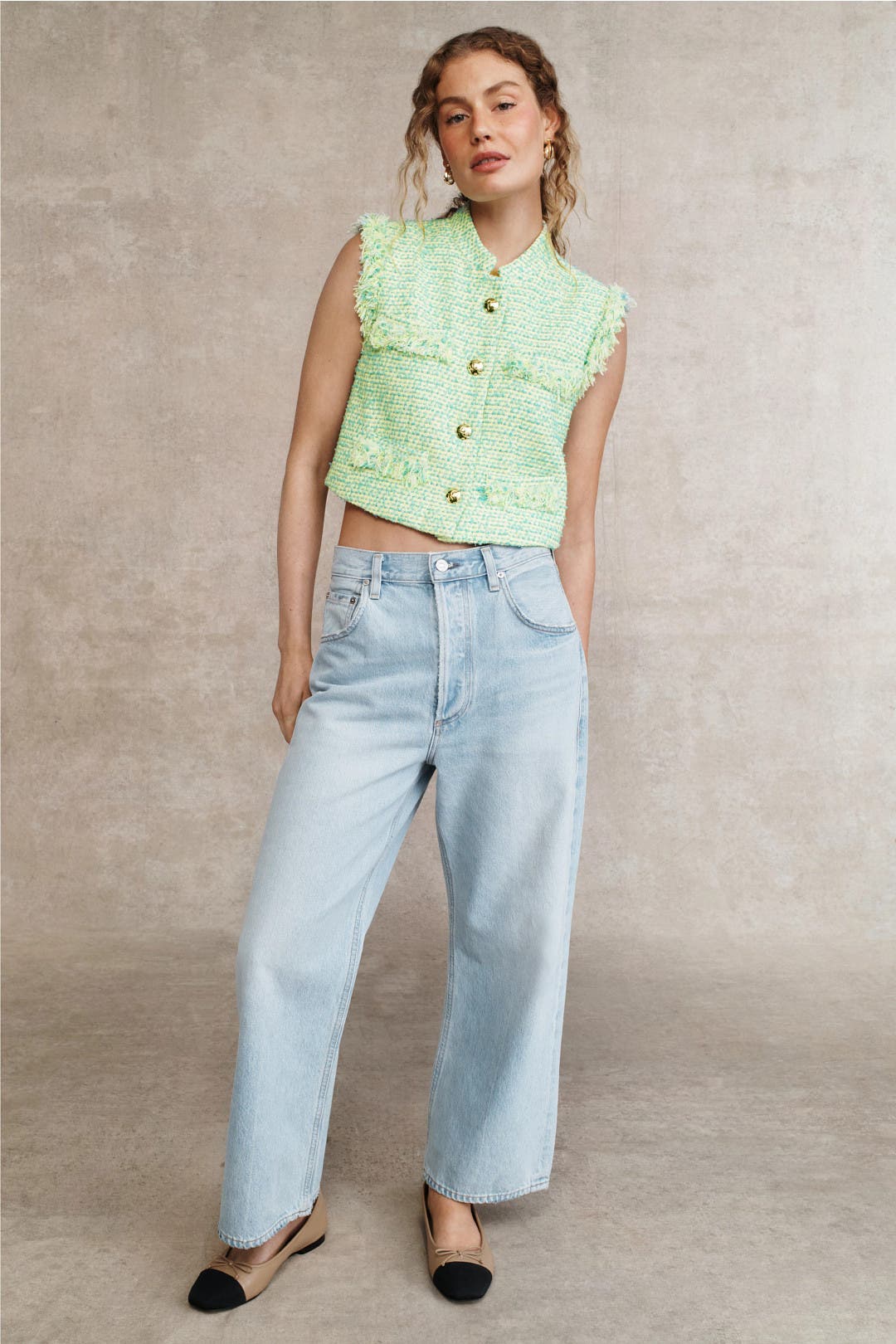 Lola Tweed Sleeveless Jacket by Derek Lam 10 Crosby | Rent the Runway