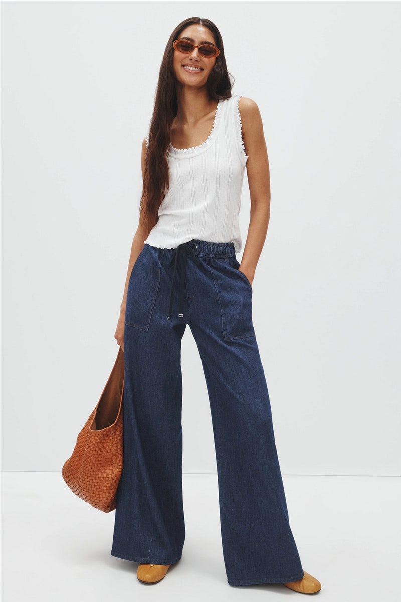 Utility Pull On Wide Leg Jeans by 7 For All Mankind - Photo 0