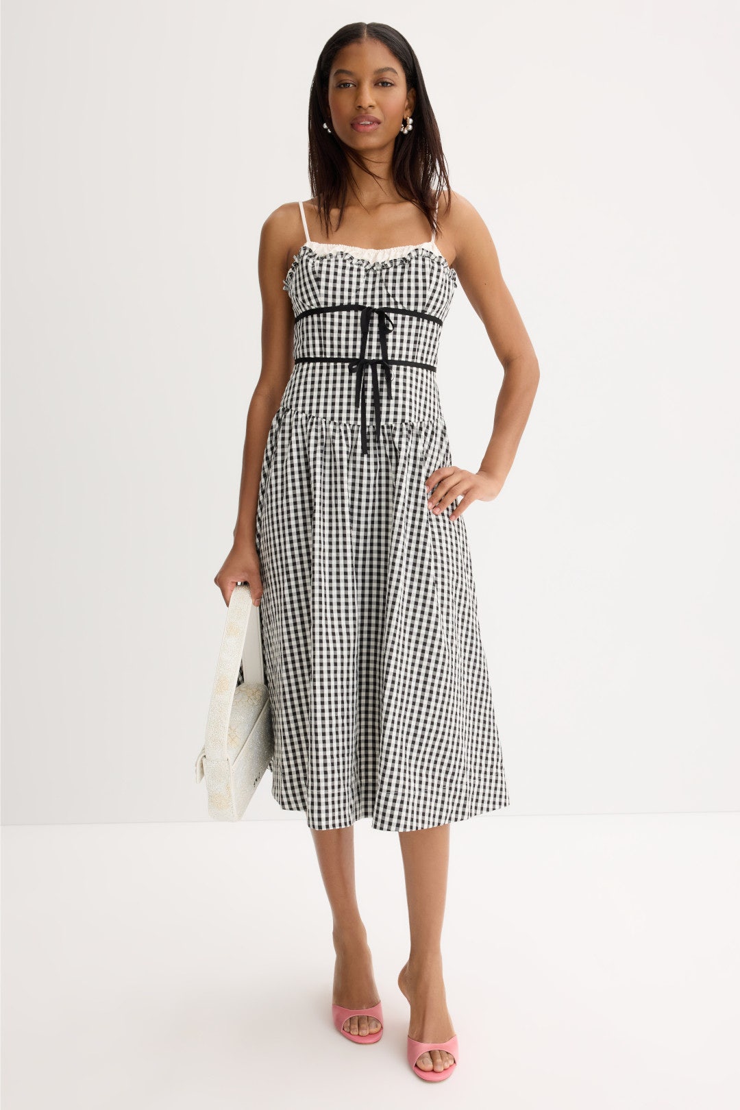 Georgia Gingham Midi Dress by For Love and Lemons 0