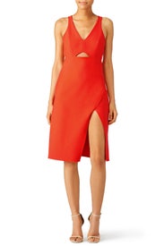 Grenadine Red Dress by HALSTON