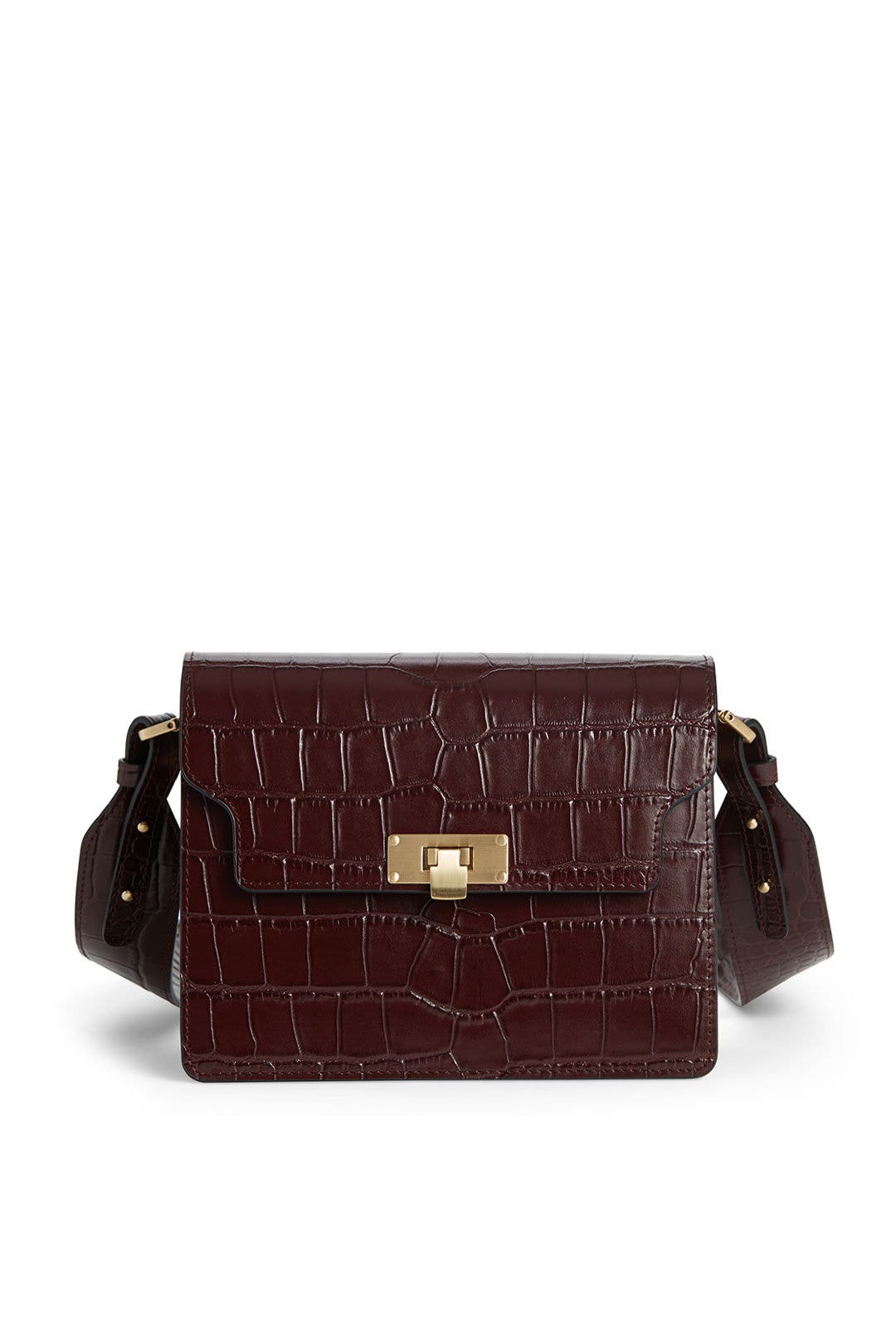 Wine Croc Vintage Brick Crossbody Bag by Marge Sherwood