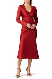 Ruched Midi Dress by NISSA