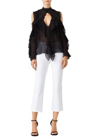 Ruffle Cold Shoulder Top by Nicholas