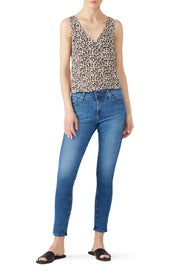 Sleeveless Leopard Tank by Rebecca Taylor NYC