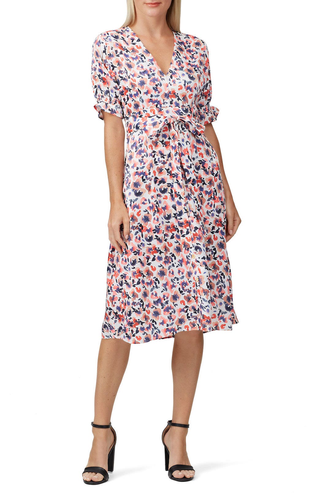 Puff Sleeve Midi Dress by Slate & Willow 0