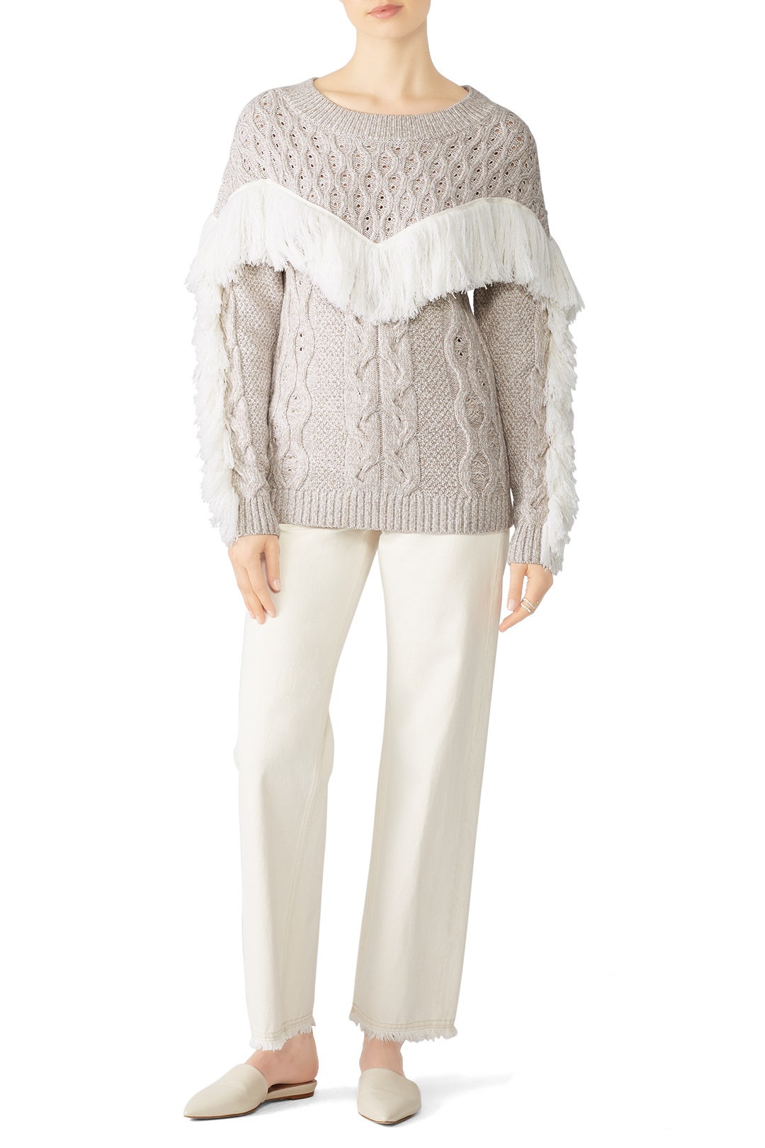 Ulla Fringe Sweater by AMUR 0