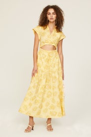 Cutout Tie Waist Midi Dress by Derek Lam 10 Crosby x RTR