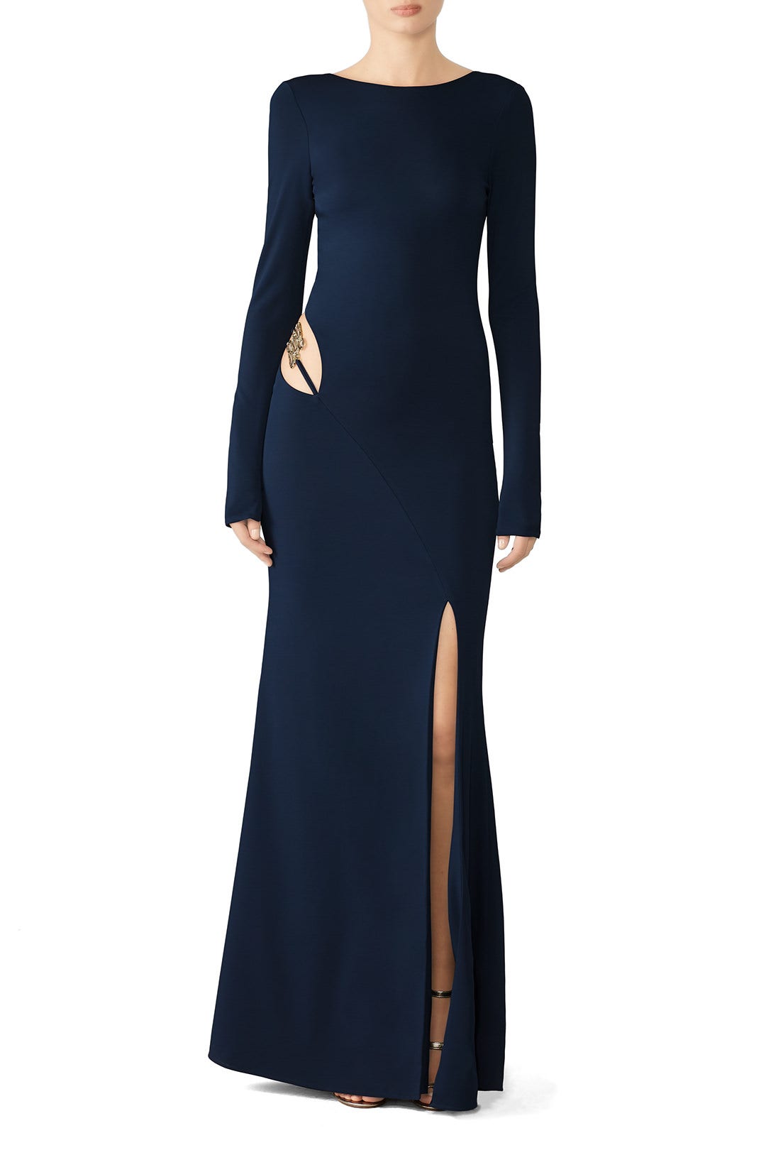 Navy Cut Out Bianca Gown by HANEY 0