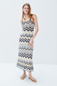 Crochet Knit Maxi Dress by Maje