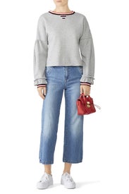 Grey Jewel Sweatshirt by Rebecca Minkoff