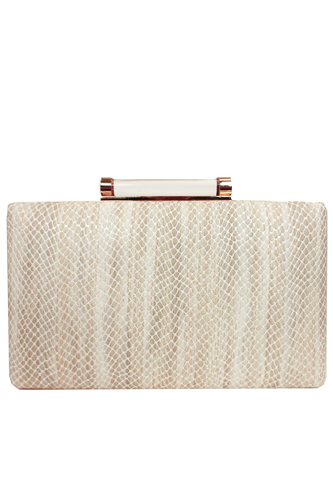 Natural Snake Minaudiere by Sondra Roberts 0