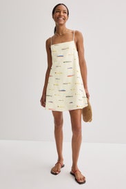 Laura Linen Mini Dress by Staud