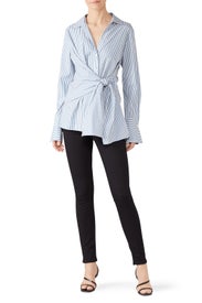 Long Tie Waist Top by Fifteen Twenty